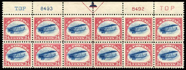 Cost of US Stamp Scott Catalogue C3: 24c 1918 Air Curtiss Jenny. Matthew Bennett International, Apr 2008, Sale 326, Lot 558