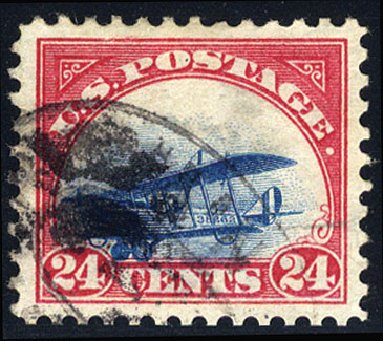Costs of US Stamps Scott Cat. C3: 1918 24c Air Curtiss Jenny. Cherrystone Auctions, Jan 2010, Sale 201001, Lot 188