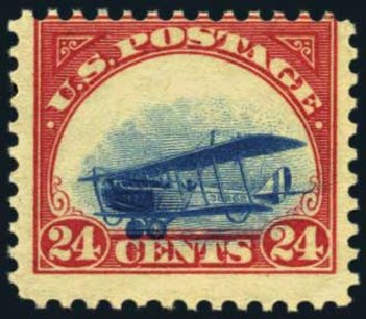 Price of US Stamp Scott Catalog #C3: 24c 1918 Air Curtiss Jenny. Harmer-Schau Auction Galleries, Aug 2012, Sale 94, Lot 1708