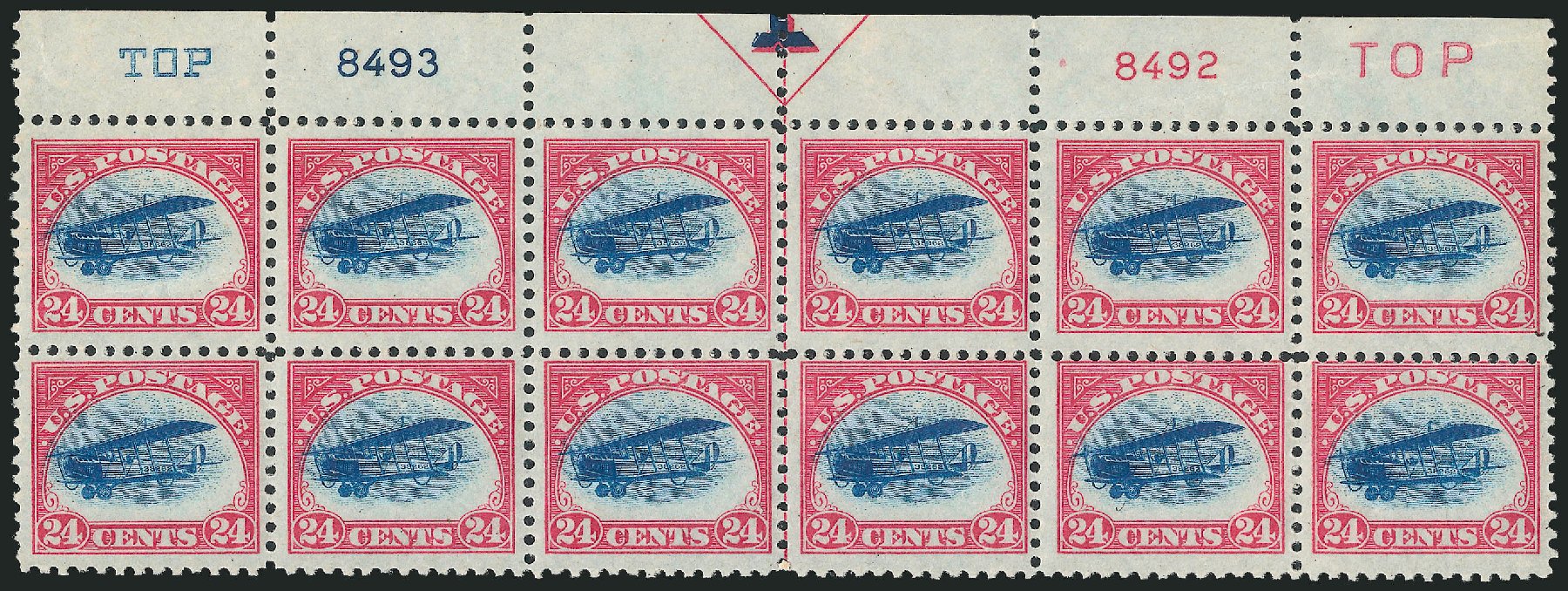 US Stamp Price Scott Catalog # C3: 1918 24c Air Curtiss Jenny. Robert Siegel Auction Galleries, Oct 2010, Sale 997, Lot 6148