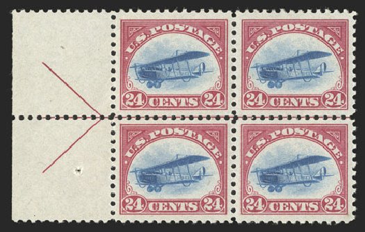 US Stamps Value Scott Cat. # C3 - 1918 24c Air Curtiss Jenny. Spink Shreves Galleries, Jul 2012, Sale 140, Lot 338