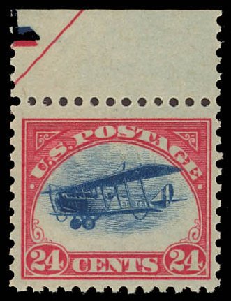 Prices of US Stamp Scott Cat. C3 - 1918 24c Air Curtiss Jenny. Daniel Kelleher Auctions, Jun 2012, Sale 630, Lot 1959