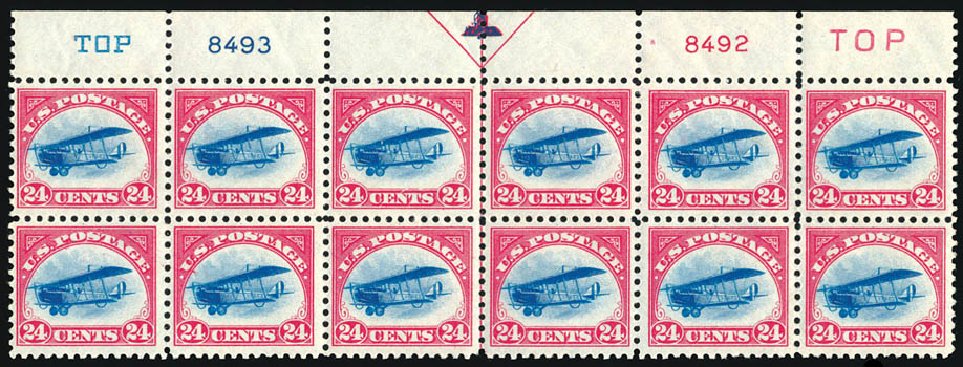 Prices of US Stamp Scott # C3 - 1918 24c Air Curtiss Jenny. Schuyler J. Rumsey Philatelic Auctions, Apr 2015, Sale 60, Lot 2999