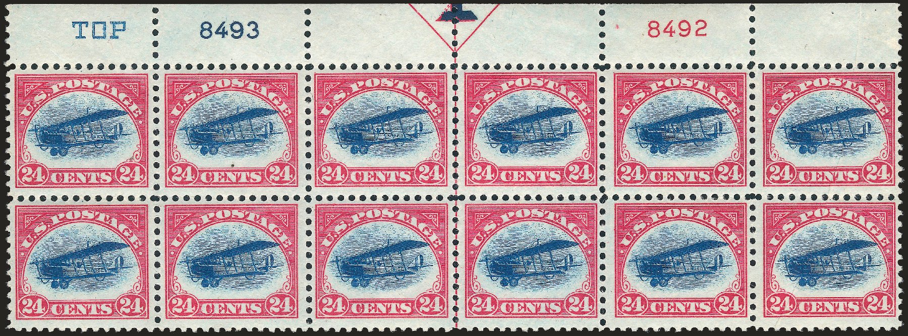 US Stamp Prices Scott C3: 24c 1918 Air Curtiss Jenny. Robert Siegel Auction Galleries, Jun 2009, Sale 973, Lot 239