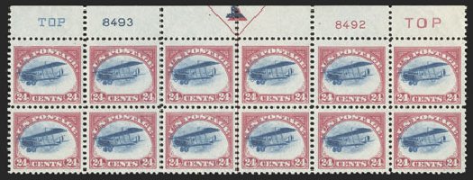 US Stamp Value Scott Catalog C3: 1918 24c Air Curtiss Jenny. Spink Shreves Galleries, Jul 2012, Sale 140, Lot 339