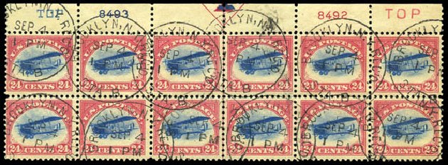 Price of US Stamp Scott Catalogue C3: 1918 24c Air Curtiss Jenny. Matthew Bennett International, Mar 2011, Sale 337, Lot 3070