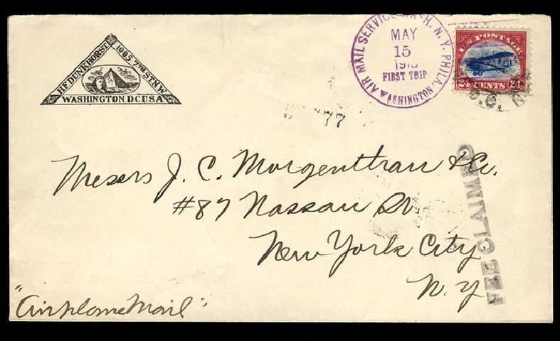 US Stamps Price Scott Catalogue #C3 - 24c 1918 Air Curtiss Jenny. Cherrystone Auctions, Jun 2009, Sale 200906, Lot 240