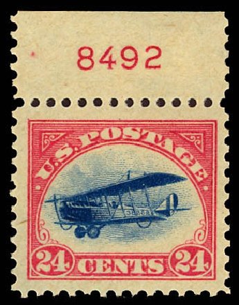 Value of US Stamps Scott Catalogue #C3 - 1918 24c Air Curtiss Jenny. Daniel Kelleher Auctions, Dec 2012, Sale 633, Lot 1060