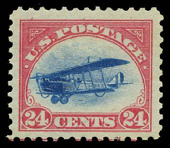 Costs of US Stamp Scott C3 - 1918 24c Air Curtiss Jenny. Daniel Kelleher Auctions, May 2015, Sale 669, Lot 3230