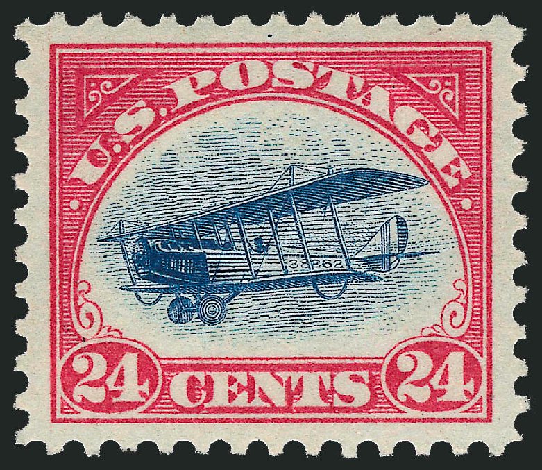 Prices of US Stamp Scott Cat. C3: 24c 1918 Air Curtiss Jenny. Robert Siegel Auction Galleries, Jun 2012, Sale 1026, Lot 1490