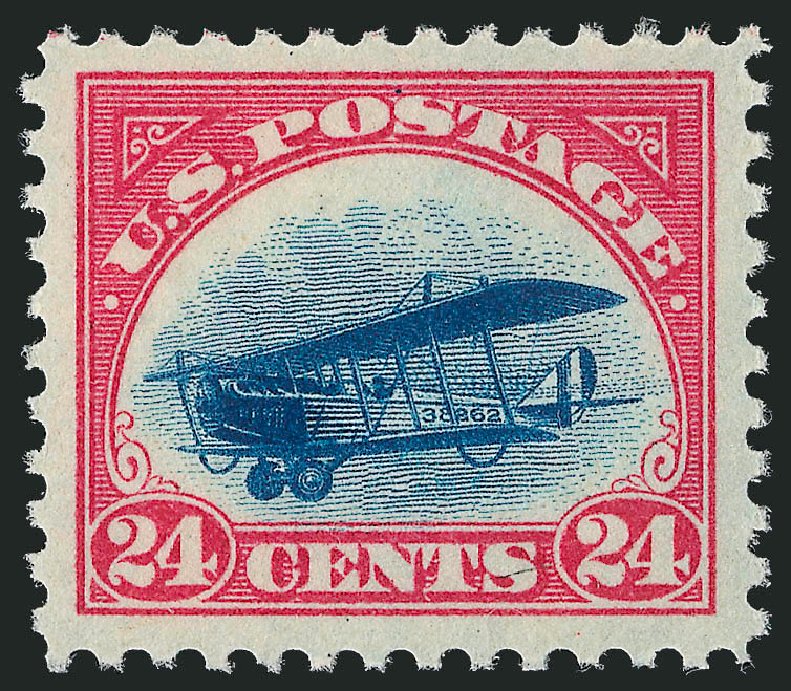 US Stamps Values Scott Cat. # C3 - 24c 1918 Air Curtiss Jenny. Robert Siegel Auction Galleries, Jul 2013, Sale 1050, Lot 690