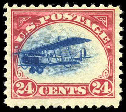 Value of US Stamp Scott Catalog #C3: 1918 24c Air Curtiss Jenny. Matthew Bennett International, Sep 2011, Sale 338, Lot 1991