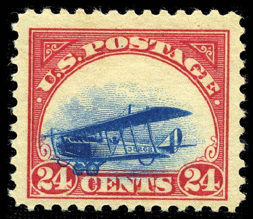 US Stamps Prices Scott Catalog # C3 - 1918 24c Air Curtiss Jenny. Matthew Bennett International, Feb 2012, Sale 340, Lot 551