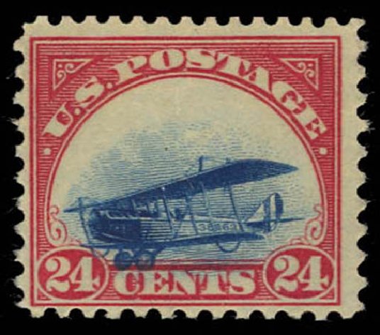 Price of US Stamp Scott C3: 24c 1918 Air Curtiss Jenny. Daniel Kelleher Auctions, Oct 2011, Sale 626, Lot 551
