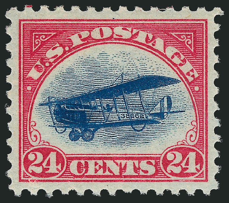 US Stamp Price Scott # C3: 1918 24c Air Curtiss Jenny. Robert Siegel Auction Galleries, Jun 2011, Sale 1011, Lot 821
