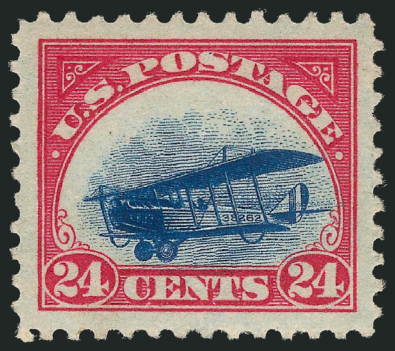 Cost of US Stamps Scott Catalogue C3: 24c 1918 Air Curtiss Jenny. Robert Siegel Auction Galleries, Feb 2015, Sale 1093, Lot 581