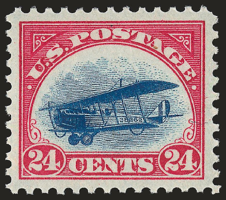 US Stamps Price Scott Cat. C3: 1918 24c Air Curtiss Jenny. Robert Siegel Auction Galleries, Jun 2009, Sale 975, Lot 2101