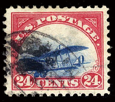 Value of US Stamps Scott # C3 - 1918 24c Air Curtiss Jenny. Cherrystone Auctions, Apr 2012, Sale 201204, Lot 154