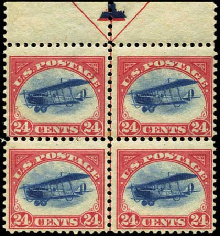 Costs of US Stamp Scott Catalog C3: 1918 24c Air Curtiss Jenny. Harmer-Schau Auction Galleries, Feb 2012, Sale 92, Lot 1254