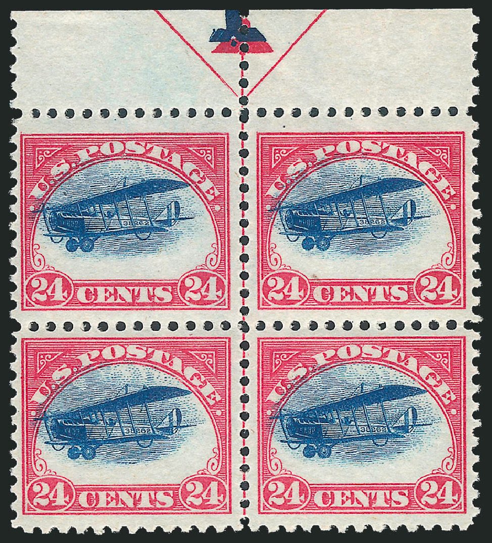 US Stamp Value Scott Catalog # C3: 24c 1918 Air Curtiss Jenny. Robert Siegel Auction Galleries, Oct 2011, Sale 1014, Lot 2144