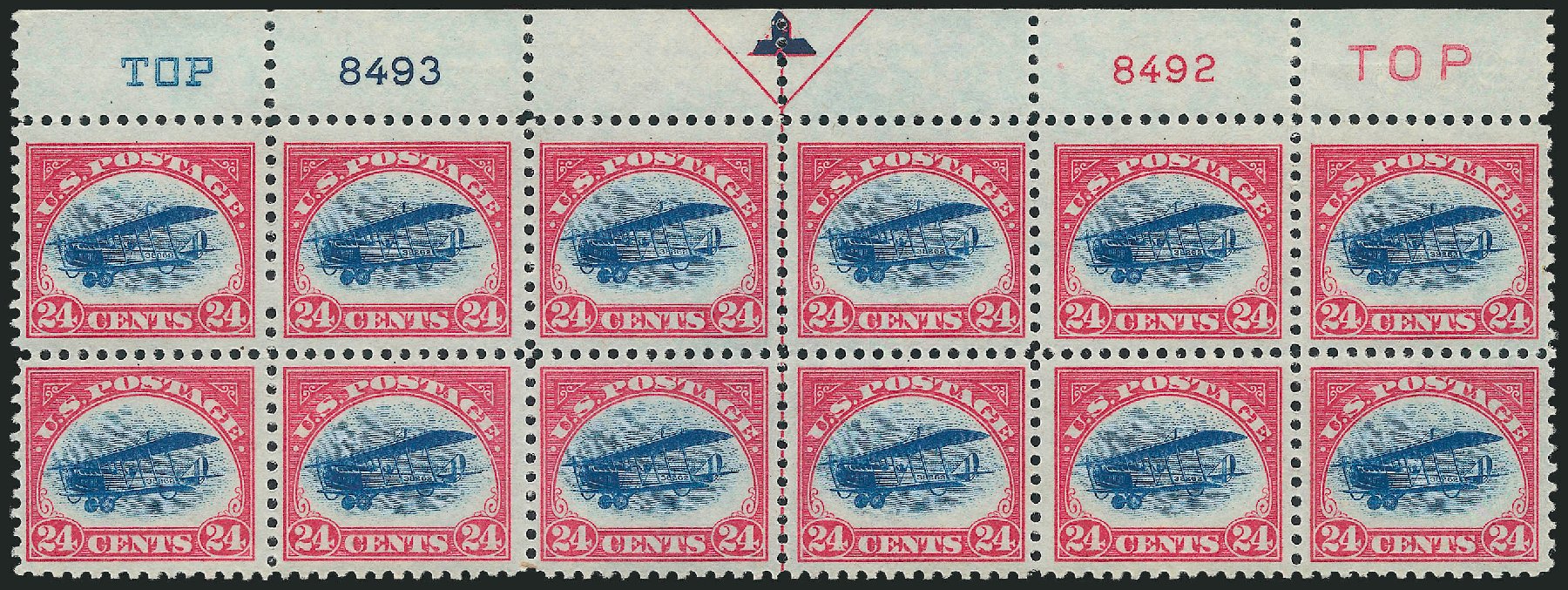 US Stamps Prices Scott Cat. # C3 - 1918 24c Air Curtiss Jenny. Robert Siegel Auction Galleries, Sep 2009, Sale 976, Lot 2224