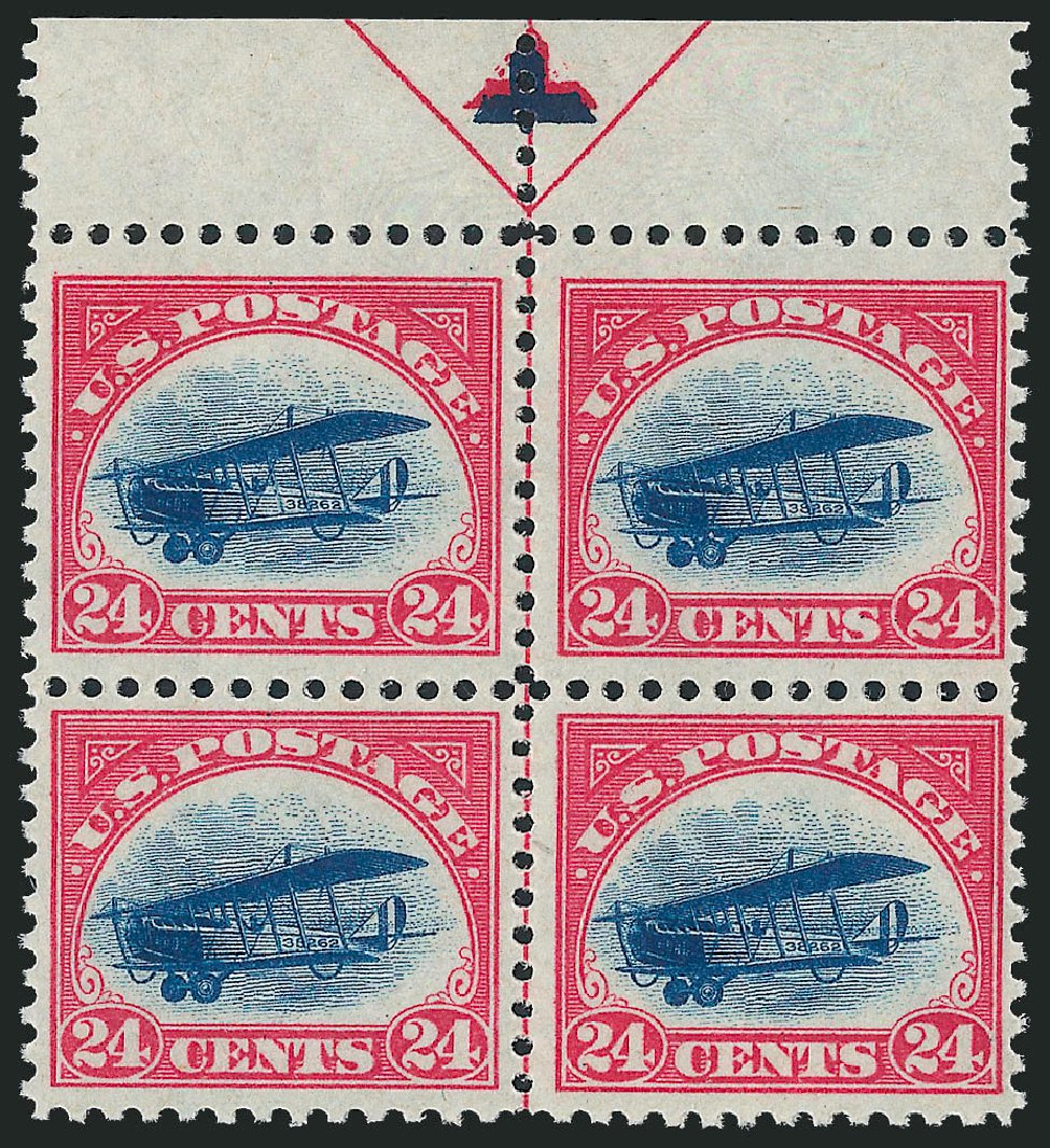 US Stamps Prices Scott Catalogue #C3 - 1918 24c Air Curtiss Jenny. Robert Siegel Auction Galleries, Oct 2010, Sale 997, Lot 6144
