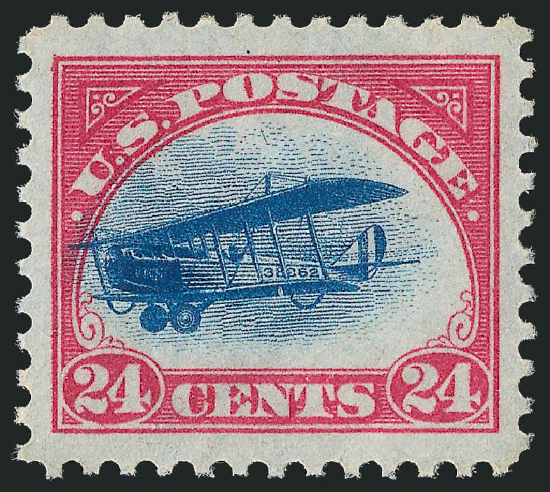 Values of US Stamp Scott Catalog #C3 - 24c 1918 Air Curtiss Jenny. Robert Siegel Auction Galleries, Dec 2010, Sale 1000, Lot 1255