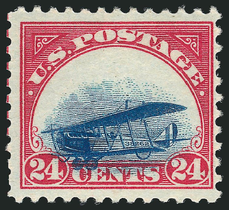 Price of US Stamps Scott Catalogue C3 - 24c 1918 Air Curtiss Jenny. Robert Siegel Auction Galleries, Oct 2011, Sale 1013, Lot 485