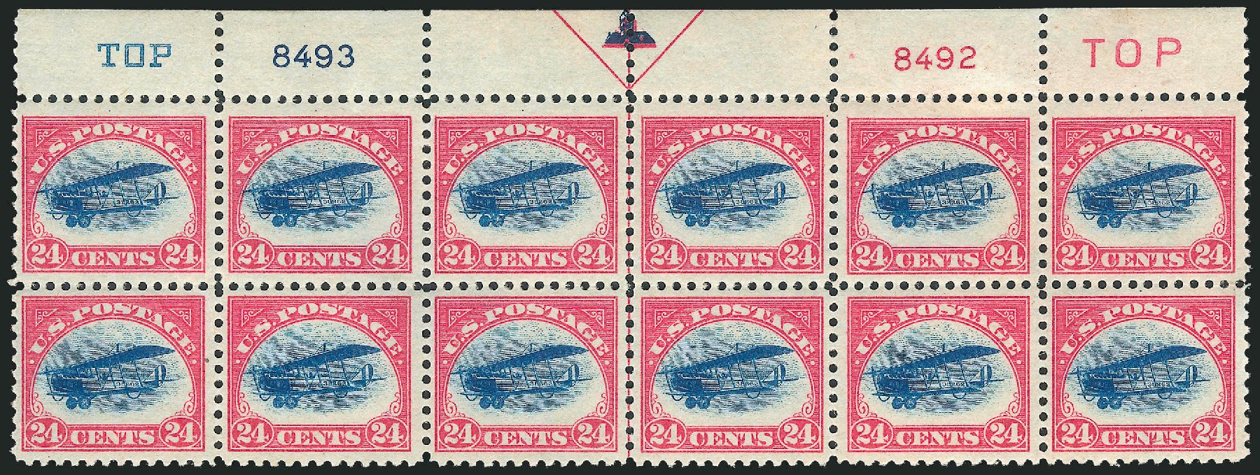 Prices of US Stamps Scott C3: 1918 24c Air Curtiss Jenny. Robert Siegel Auction Galleries, Dec 2012, Sale 1037, Lot 2185
