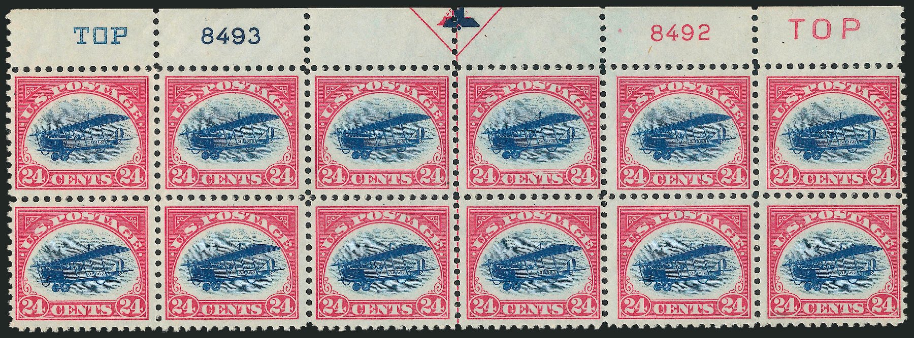 US Stamp Prices Scott Catalog # C3: 1918 24c Air Curtiss Jenny. Robert Siegel Auction Galleries, Oct 2010, Sale 997, Lot 6145