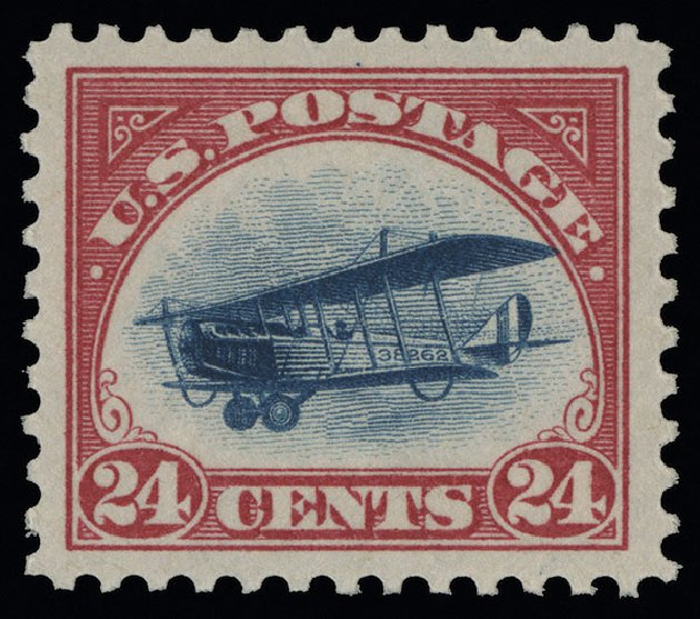 US Stamp Price Scott Cat. #C3 - 1918 24c Air Curtiss Jenny. Spink Shreves Galleries, Aug 2013, Sale 144, Lot 305