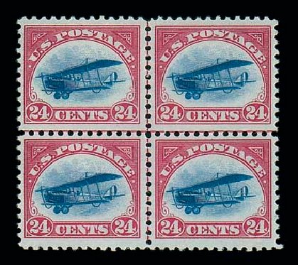 Costs of US Stamps Scott Cat. #C3: 1918 24c Air Curtiss Jenny. Matthew Bennett International, Dec 2007, Sale 325, Lot 2342