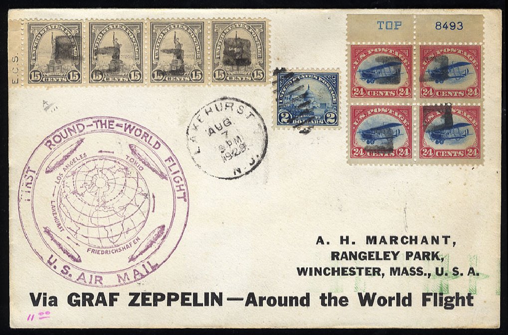 Value of US Stamps Scott Cat. # C3 - 1918 24c Air Curtiss Jenny. Cherrystone Auctions, Mar 2009, Sale 200903, Lot 272