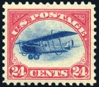 Price of US Stamps Scott #C3 - 24c 1918 Air Curtiss Jenny. Harmer-Schau Auction Galleries, Oct 2010, Sale 87, Lot 362