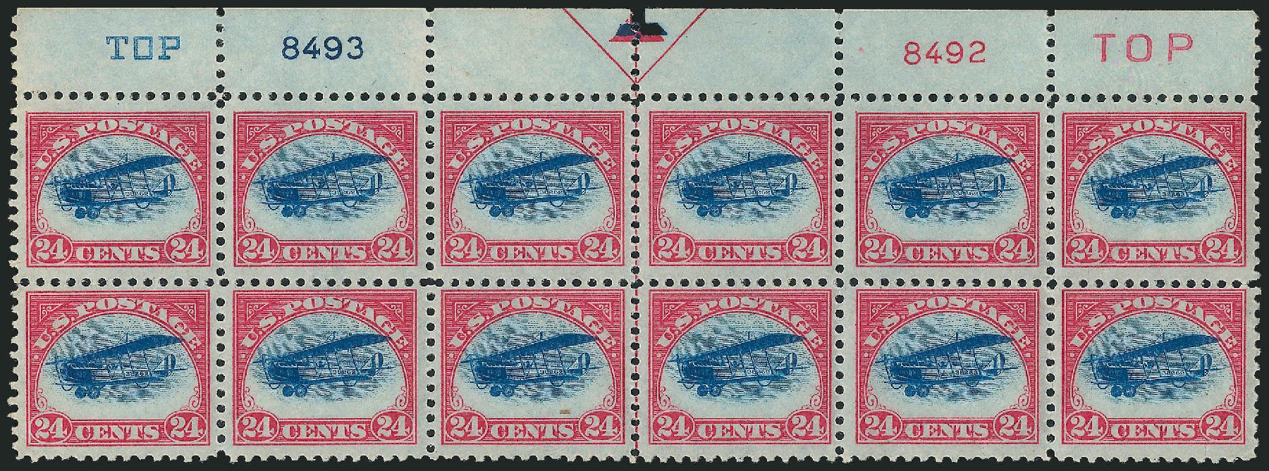 US Stamps Prices Scott Catalogue C3: 24c 1918 Air Curtiss Jenny. Robert Siegel Auction Galleries, Dec 2009, Sale 982, Lot 6032