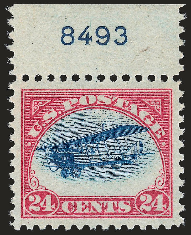 Value of US Stamp Scott Catalogue C3: 24c 1918 Air Curtiss Jenny. Robert Siegel Auction Galleries, Apr 2010, Sale 984, Lot 1042