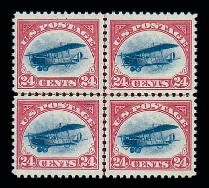 Costs of US Stamp Scott # C3: 1918 24c Air Curtiss Jenny. Matthew Bennett International, Dec 2007, Sale 325, Lot 2343