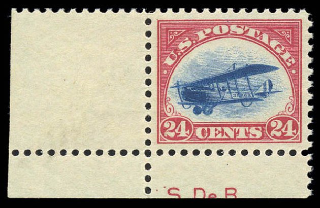 US Stamp Value Scott Catalog C3: 24c 1918 Air Curtiss Jenny. Matthew Bennett International, Sep 2010, Sale 331, Lot 863
