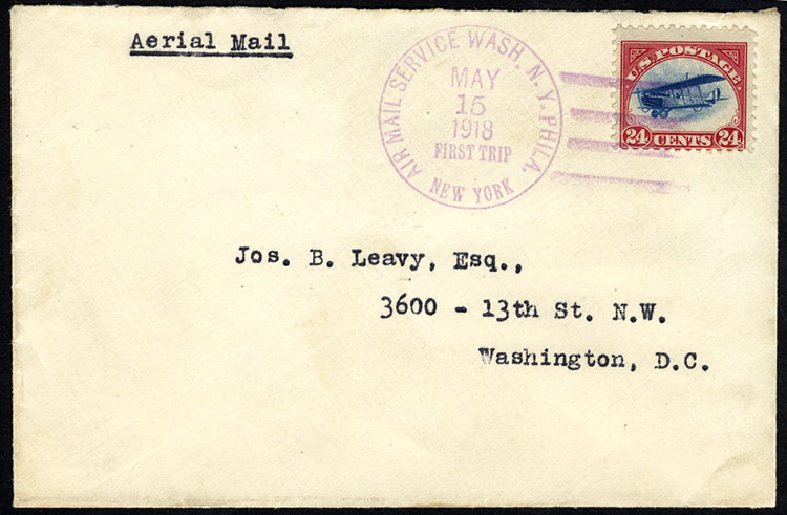 US Stamp Prices Scott Catalog # C3 - 1918 24c Air Curtiss Jenny. Cherrystone Auctions, Jun 2009, Sale 200906, Lot 243