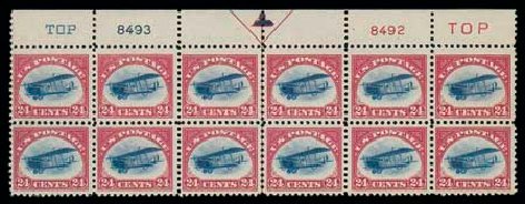 Value of US Stamps Scott Catalogue # C3: 1918 24c Air Curtiss Jenny. Matthew Bennett International, Dec 2007, Sale 325, Lot 2346