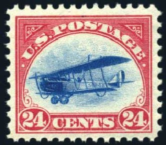 Price of US Stamp Scott Cat. C3: 1918 24c Air Curtiss Jenny. Harmer-Schau Auction Galleries, Feb 2010, Sale 84, Lot 1746