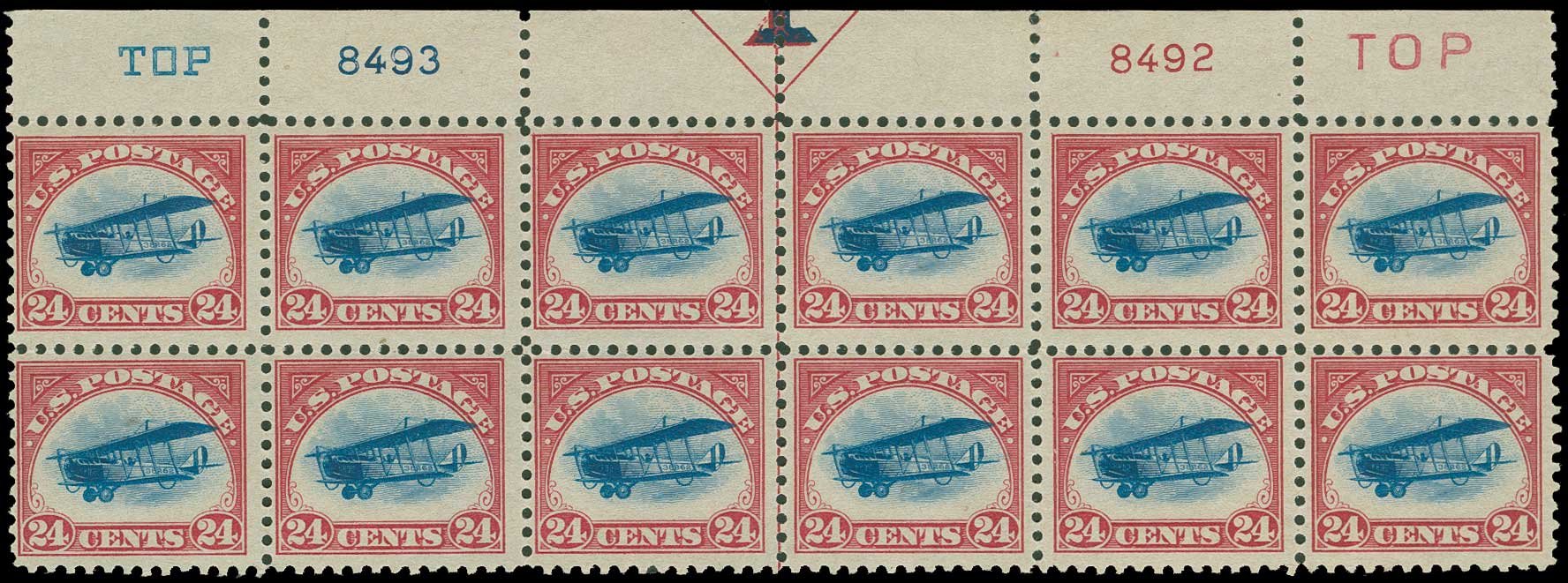 Values of US Stamp Scott # C3 - 1918 24c Air Curtiss Jenny. H.R. Harmer, Jun 2015, Sale 3007, Lot 3436