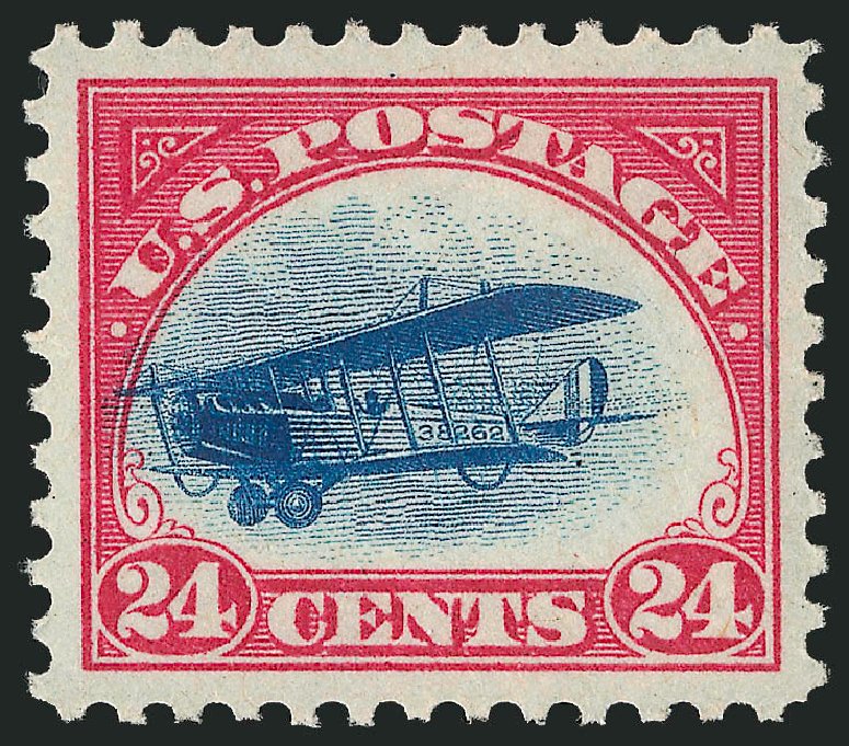 Price of US Stamps Scott Cat. # C3: 1918 24c Air Curtiss Jenny. Robert Siegel Auction Galleries, Apr 2015, Sale 1096, Lot 816