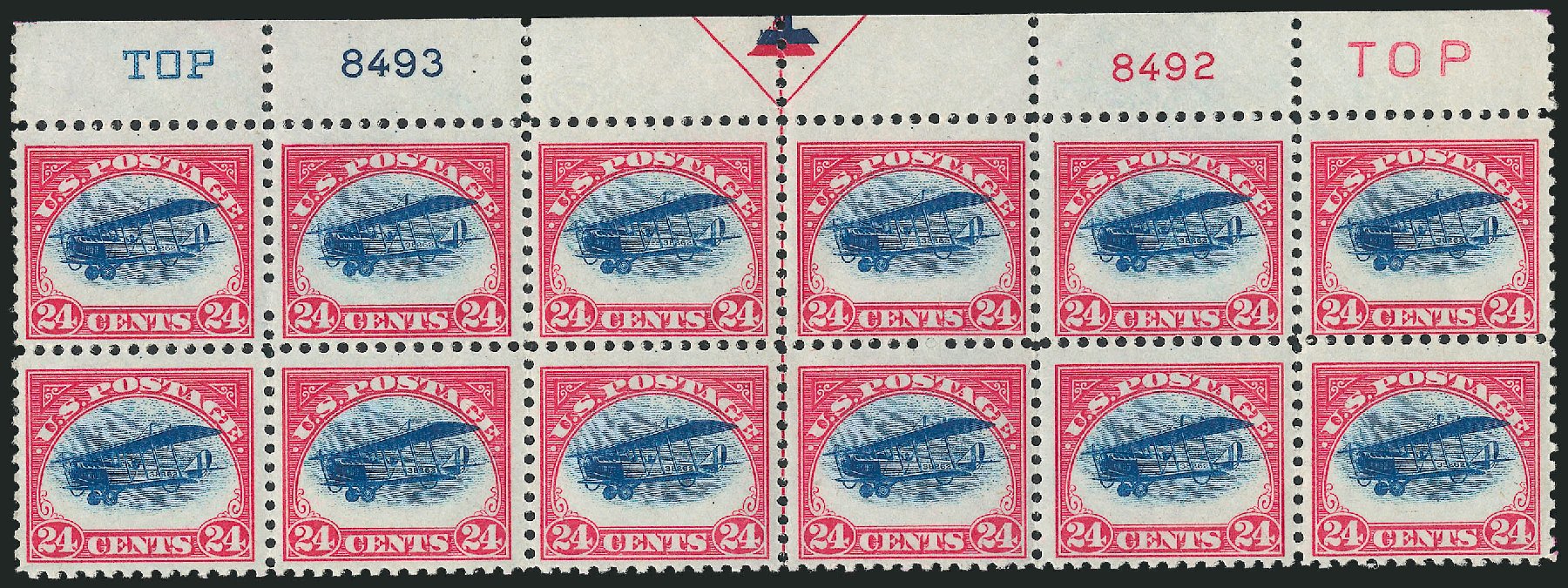 US Stamp Prices Scott #C3: 24c 1918 Air Curtiss Jenny. Robert Siegel Auction Galleries, Oct 2010, Sale 997, Lot 6146