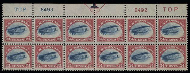 Costs of US Stamps Scott Catalogue #C3 - 1918 24c Air Curtiss Jenny. Spink Shreves Galleries, Aug 2013, Sale 144, Lot 306