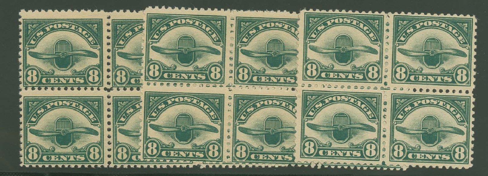 US Stamp Price Scott #C4: 8c 1923 Air Radiator and Propeller. H.R. Harmer, Oct 2014, Sale 3006, Lot 1467