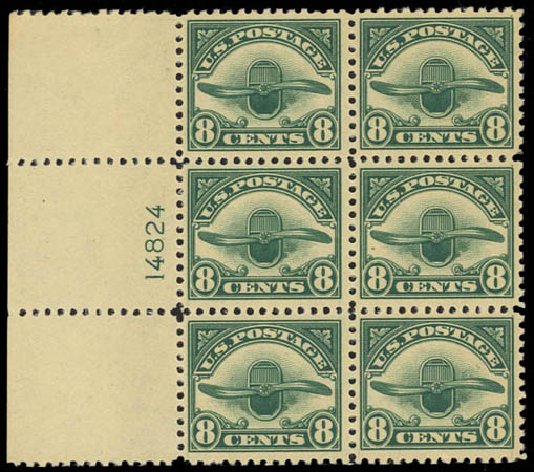 US Stamps Price Scott Catalogue C4 - 1923 8c Air Radiator and Propeller. Daniel Kelleher Auctions, Jul 2011, Sale 625, Lot 1127