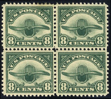 Price of US Stamps Scott C4 - 1923 8c Air Radiator and Propeller. Cherrystone Auctions, Jul 2010, Sale 201007, Lot 88