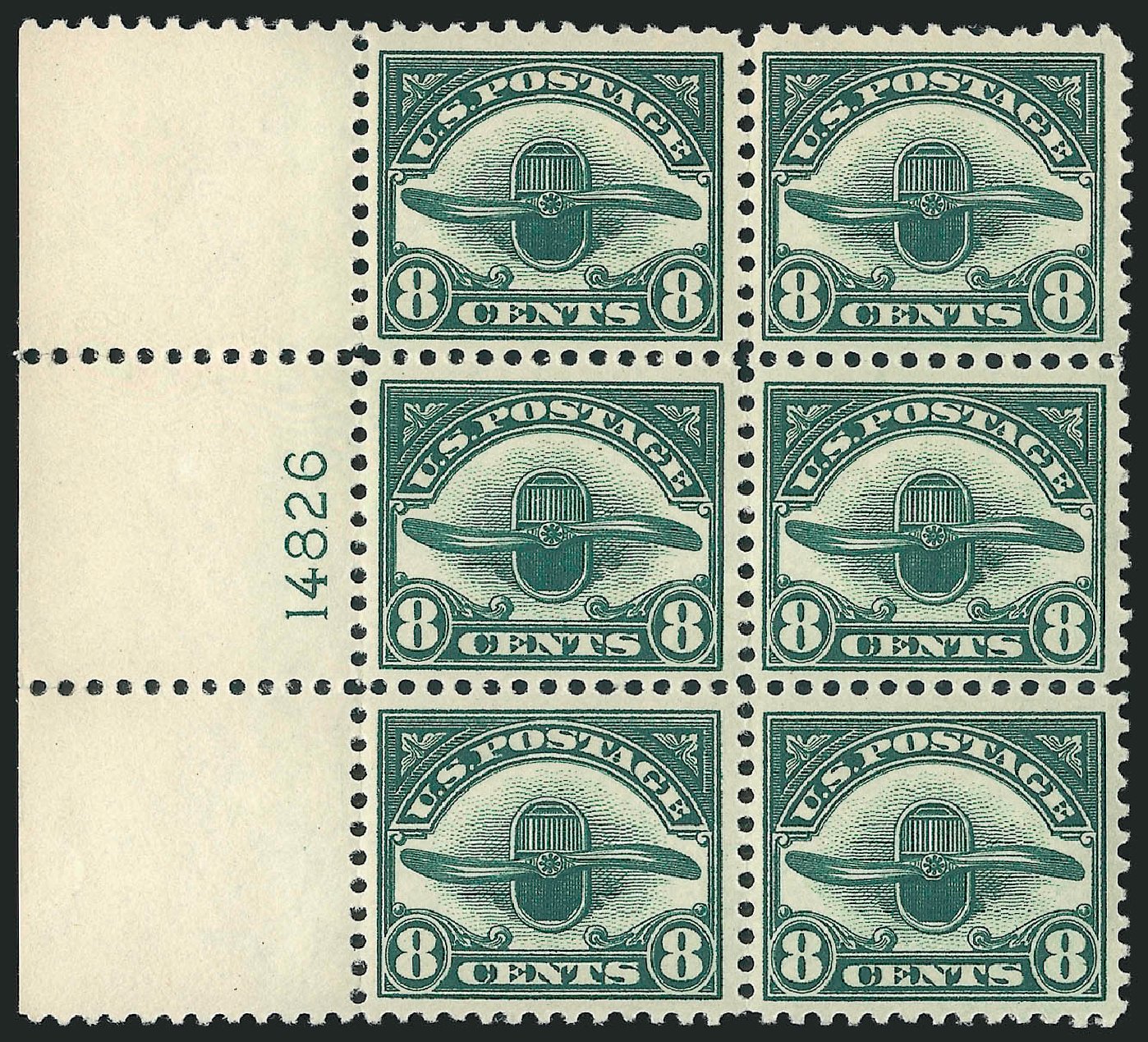 Cost of US Stamp Scott # C4 - 8c 1923 Air Radiator and Propeller. Robert Siegel Auction Galleries, Apr 2009, Sale 971, Lot 1868