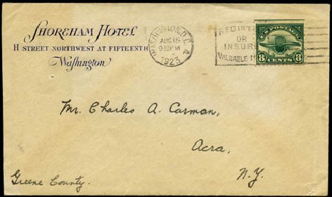 US Stamps Value Scott C4: 1923 8c Air Radiator and Propeller. Harmer-Schau Auction Galleries, Feb 2012, Sale 92, Lot 1259